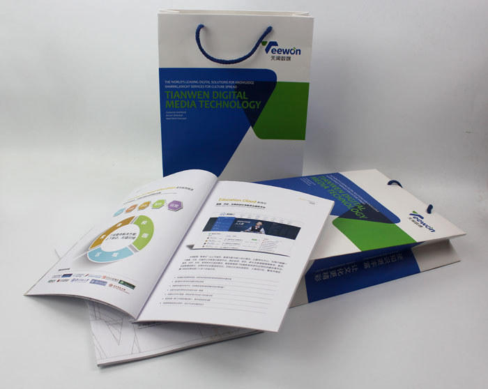 手提袋制作、企業(yè)畫(huà)冊(cè)印刷，天聞數(shù)媒科技也是選擇長(zhǎng)沙印刷廠日大彩印