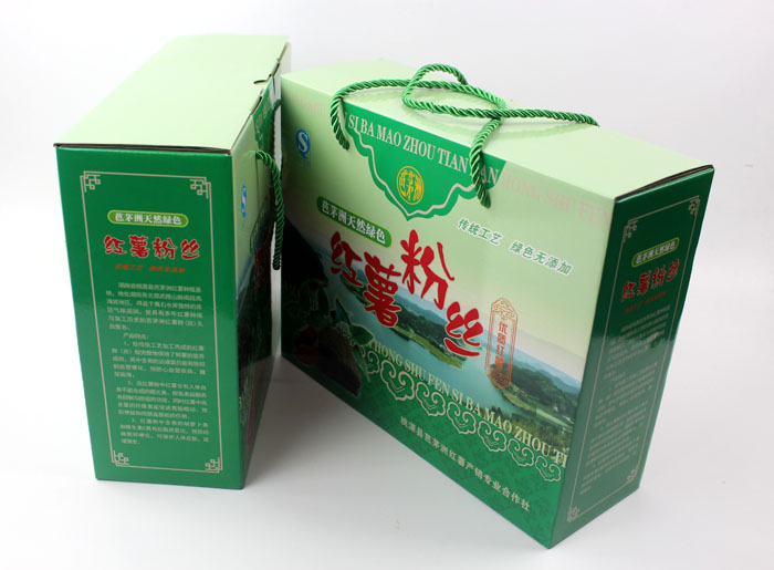 定制禮品包裝盒，長沙包裝廠力助桃源縣芭茅洲“紅薯粉絲”檔次倍增